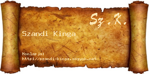 Szandi Kinga névjegykártya